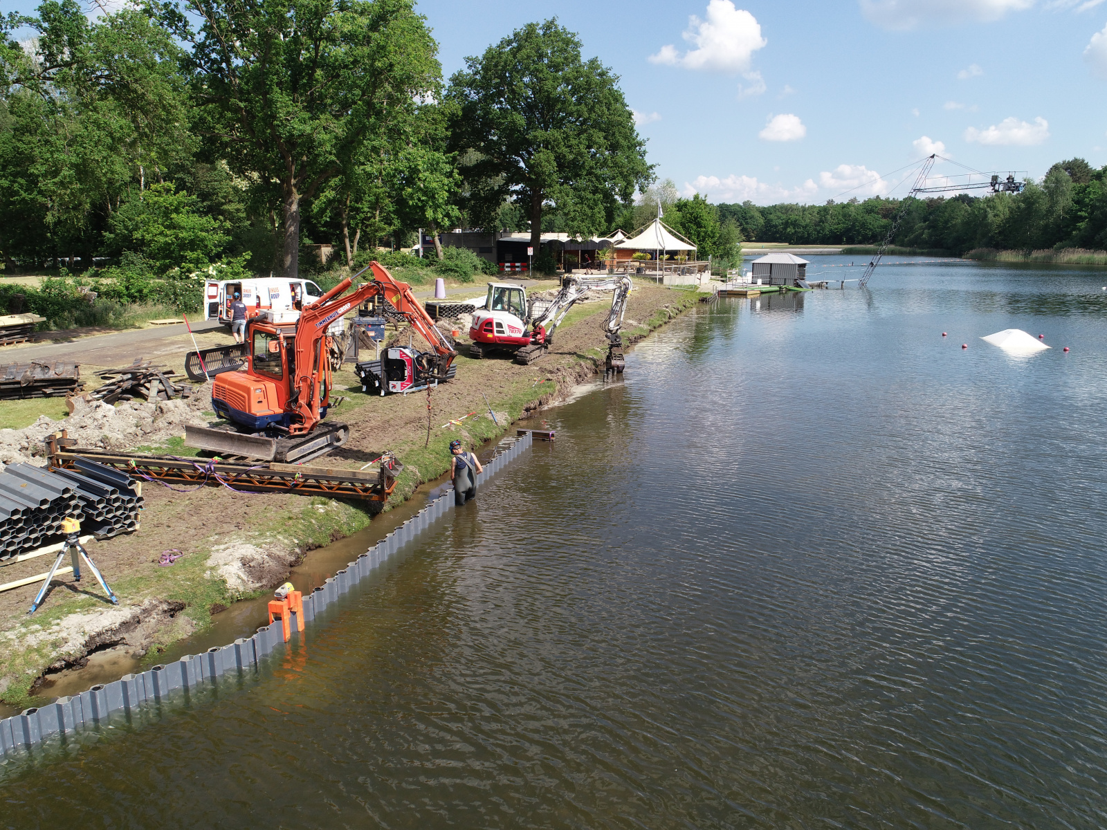 Renovatie oeverconstructie